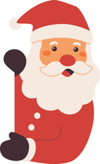 Christmas Santa Claus Peeking

