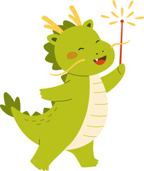 Chinese New Year Green Dragon