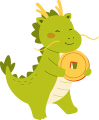 Chinese New Year Green Dragon