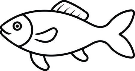 Obraz premium snapper icon line art vector illustration on transparent background 