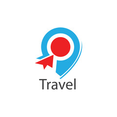 Location travel logo stylized symbol vector design