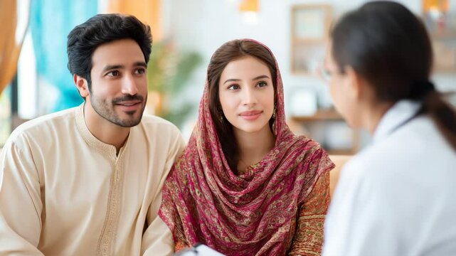 Married couple visiting a doctor