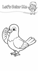 Obraz premium Children's coloring pictures of a dove 