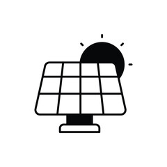 Solar Panel Icon vector stock illustration