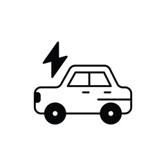 Electric Car Icon vector stock illustration