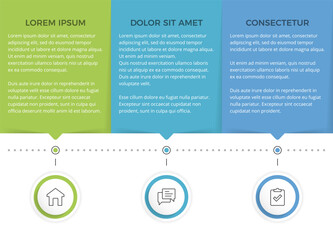 Modern infographic template with three sections, perfect for business presentations and data visualization, vector eps10 illustration