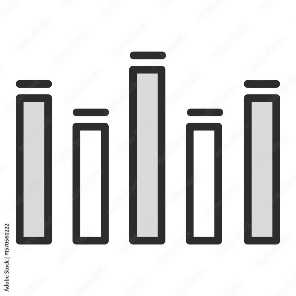 Poster equalizer bars icon vector logo minimalist design music audio sound rhythm frequency spectrum volume
