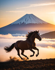 馬　干支　生成AI　年賀状　