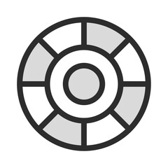 Fototapeta premium Lifebuoy Life Saver Icon Vector Logo Minimalist Design Swimming Safety Rescue Equipment Water Sport Ocean Sea Beach Emergency Help Support Security Outline Symbol