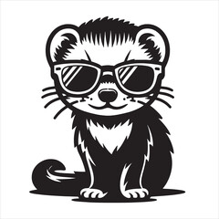 Ferret With Sunglasses