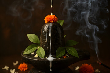 Sacred shivling worship simple compose 01jzk3b7zpe5ractkfz68axa51