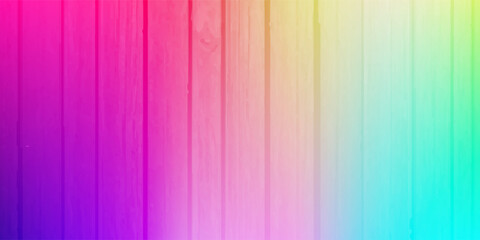 Iridescent abstract transparent glowing glass texture. Rainbow stained ribbed striped background pattern overlay.