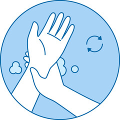 Washing hands step 9

