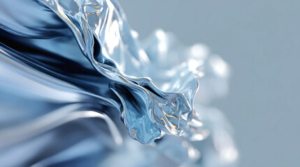 Dynamic interplay of light and form in a conceptual water-inspired art piece showcasing fluidity and artistic imagination