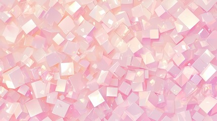 pink cubes fragments floating background