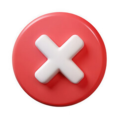 Red circle with white cross symbol isolated on a transparent background image
