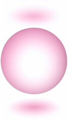 Softly Glowing Pink Sphere With Gradient Effect on White Background Simple Geometric Abstract