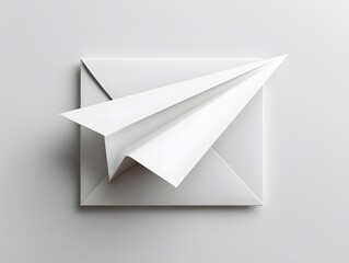 Clean email send button with paper plane