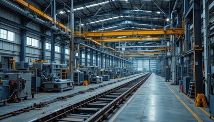 Industrial Factory Interior: A Glimpse into Modern Manufacturing
