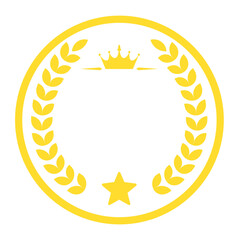 Gold Laurel Wreath Award Graphic