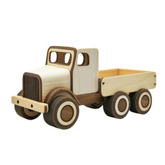 Wooden toy truck vintage style handmade truck model collectible decorative object