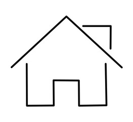 vector home icon on white background