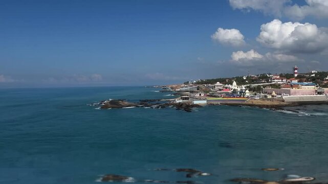 Beautiful Tropical Island Surrounded By Clear Blue Coastal Waters.