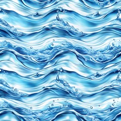 Blue wave with white splashes of water
