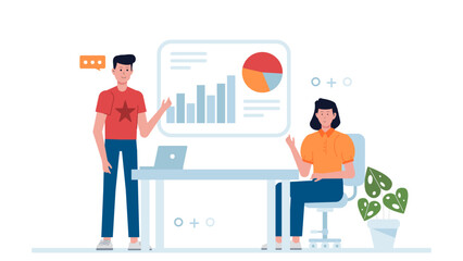 Startup Pitching Business Model to Venture Capitalists