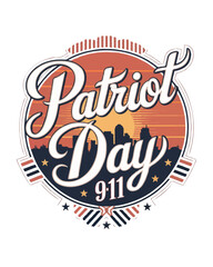 Patriot Day vector typography t-shirt design