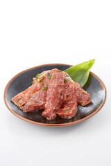 タレ漬けの焼肉_牛肉
