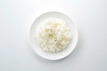 皿に盛り付けられた白ご飯