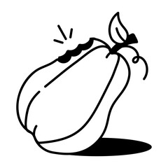 A sketchy style icon showing chayote  
