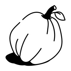 A hand drawn style icon representing acorn squash
