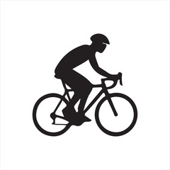 cyclist silhouette vector