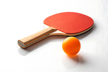 ping pong bat and ball