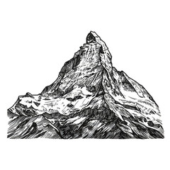 Mountain Peak Snowy Landscape Nature Rock High Transparent PNG