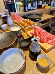 Japanese food on the table