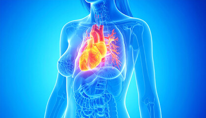3D Render of Patient Describing Chest Pain Symptoms During Medical Consultation

