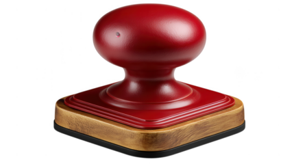 Red rubber stamp isolated on transparent background