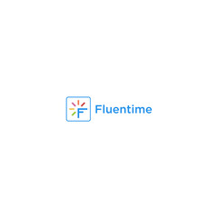 fluen time vector design logo unique