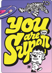 y2k Poster design illutration