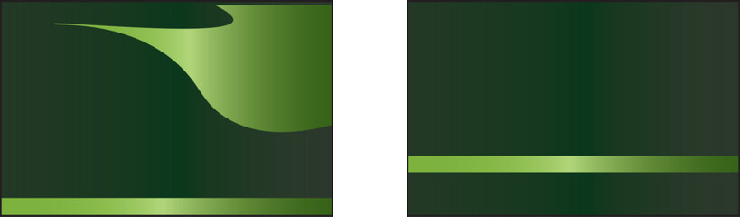 The Illustration of Business card Tamplate dark green and gold