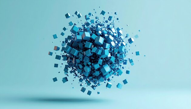 Abstract Geometric Explosion Of Cubes