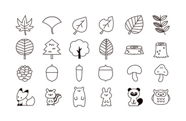 秋のアイコンセット