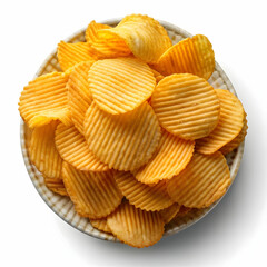 potato chips isolated on transparent background