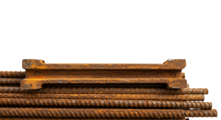 Rusty Steel Stack Industrial Material Seamless Texture PNG Background