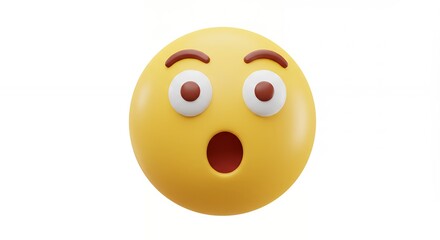 Fototapeta premium Surprised yellow emoji