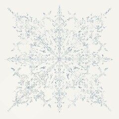 French Toile Floral  Light Blue pattern