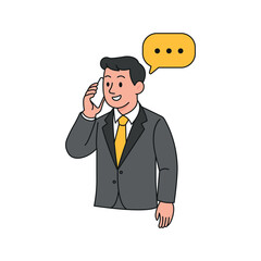 Businessman Talking on Phone